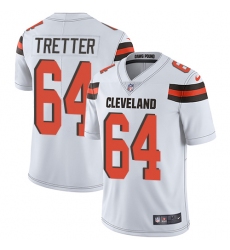 Men's Nike Cleveland Browns #64 JC Tretter White Vapor Untouchable Limited Player NFL Jersey