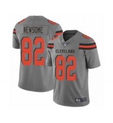 Men's Cleveland Browns #82 Ozzie Newsome Limited Gray Inverted Legend Football Jersey