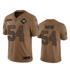 Men's Tampa Bay Buccaneers #54 Lavonte David 2023 Brown Salute To Service Limited Football Stitched Jersey