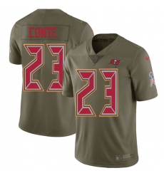 Youth Nike Tampa Bay Buccaneers #23 Chris Conte Limited Olive 2017 Salute to Service NFL Jersey