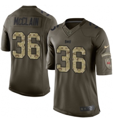 Men's Nike Tampa Bay Buccaneers #36 Robert McClain Elite Green Salute to Service NFL Jersey