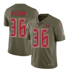 Men's Nike Tampa Bay Buccaneers #36 Robert McClain Limited Olive 2017 Salute to Service NFL Jersey
