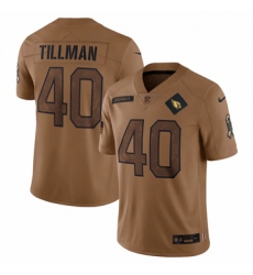 Men's Arizona Cardinals #40 Pat Tillman Nike Brown 2023 Salute To Service Retired Player Limited Jersey
