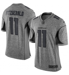Men's Nike Arizona Cardinals #11 Larry Fitzgerald Limited Gray Gridiron NFL Jersey