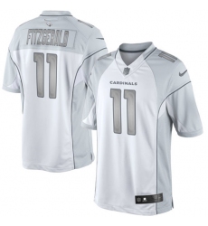 Women's Nike Arizona Cardinals #11 Larry Fitzgerald Limited White Platinum NFL Jersey
