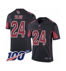 Men's Arizona Cardinals #24 Adrian Wilson Limited Black Rush Vapor Untouchable 100th Season Football Jersey