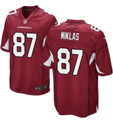 Men's Nike Arizona Cardinals #87 Troy Niklas Game Red Team Color NFL Jersey