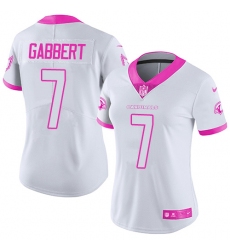 Women's Nike Arizona Cardinals #7 Blaine Gabbert Limited White/Pink Rush Fashion NFL Jersey