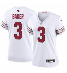 Women Arizona Cardinals #3 Budda Baker White 2024 F U S E Vapor Untouchable Limited Stitched