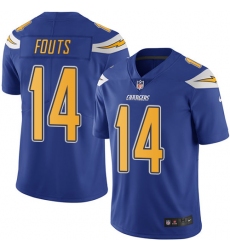 Youth Nike Los Angeles Chargers #14 Dan Fouts Limited Electric Blue Rush Vapor Untouchable NFL Jersey