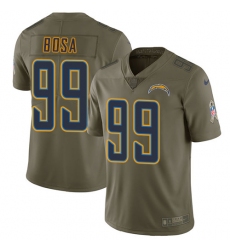 Men's Nike Los Angeles Chargers #99 Joey Bosa Limited Olive 2017 Salute to Service NFL Jersey