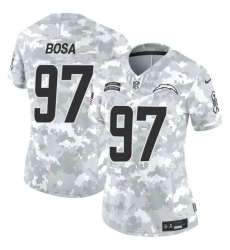 Women's Los Angeles Chargers #97 Joey Bosa 2024 F.U.S.E Arctic Camo Salute To Service Limited Stitched Football Jersey(Run Small)