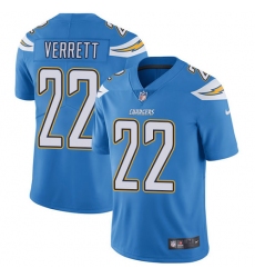 Youth Nike Los Angeles Chargers #22 Jason Verrett Electric Blue Alternate Vapor Untouchable Limited Player NFL Jersey