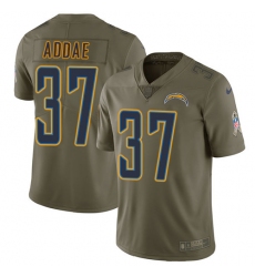 Men's Nike Los Angeles Chargers #37 Jahleel Addae Limited Olive 2017 Salute to Service NFL Jersey