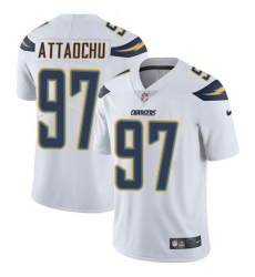 Men's Nike Los Angeles Chargers #97 Jeremiah Attaochu White Vapor Untouchable Limited Player NFL Jersey
