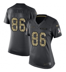 Women's Nike Los Angeles Chargers #86 Hunter Henry Limited Black 2016 Salute to Service NFL Jersey