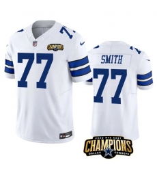 Men's Dallas Cowboys #77 Tyron Smith White 2023 F.U.S.E. NFC East Champions Football Stitched Jersey
