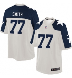 Men's Nike Dallas Cowboys #77 Tyron Smith Limited White Throwback Alternate NFL Jersey