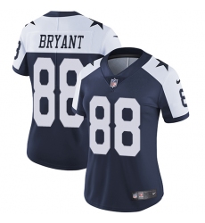 Women's Nike Dallas Cowboys #88 Dez Bryant Navy Blue Throwback Alternate Vapor Untouchable Limited Player NFL Jersey