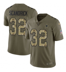 Men's Nike Dallas Cowboys #32 Orlando Scandrick Limited Olive/Camo 2017 Salute to Service NFL Jersey