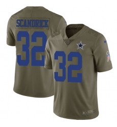 Youth Nike Dallas Cowboys #32 Orlando Scandrick Limited Olive 2017 Salute to Service NFL Jersey