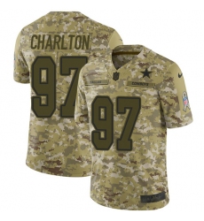 Men's Nike Dallas Cowboys #97 Taco Charlton Limited Camo 2018 Salute to Service NFL Jersey