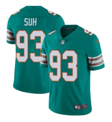 Youth Nike Miami Dolphins #93 Ndamukong Suh Aqua Green Alternate Vapor Untouchable Limited Player NFL Jersey