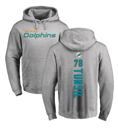 NFL Nike Miami Dolphins #78 Laremy Tunsil Ash Backer Pullover Hoodie