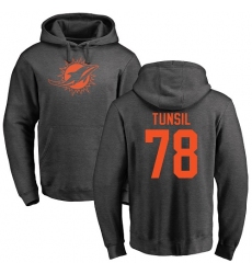 NFL Nike Miami Dolphins #78 Laremy Tunsil Ash One Color Pullover Hoodie