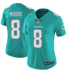 Women's Nike Miami Dolphins #8 Matt Moore Aqua Green Team Color Vapor Untouchable Limited Player NFL Jersey