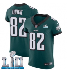 Men's Nike Philadelphia Eagles #82 Mike Quick Midnight Green Team Color Vapor Untouchable Elite Player Super Bowl LII NFL Jersey