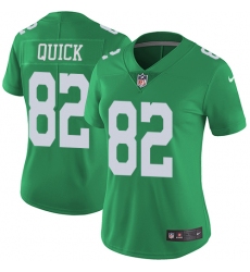 Women's Nike Philadelphia Eagles #82 Mike Quick Limited Green Rush Vapor Untouchable NFL Jersey