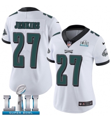 Women's Nike Philadelphia Eagles #27 Malcolm Jenkins White Vapor Untouchable Limited Player Super Bowl LII NFL Jersey