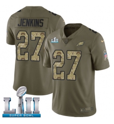 Youth Nike Philadelphia Eagles #27 Malcolm Jenkins Limited Olive/Camo 2017 Salute to Service Super Bowl LII NFL Jersey