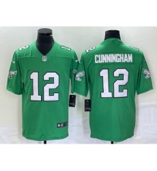 Men's Nike Philadelphia Eagles #12 Randall Cunningham Green 2023 Vapor Limited Throwback Jersey