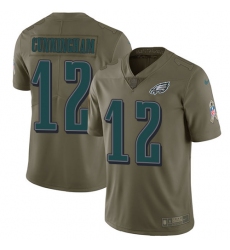 Youth Nike Philadelphia Eagles #12 Randall Cunningham Limited Olive 2017 Salute to Service NFL Jersey