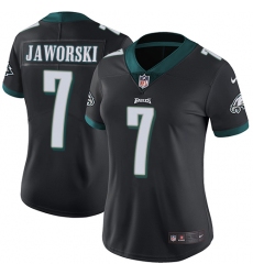 Women's Nike Philadelphia Eagles #7 Ron Jaworski Black Alternate Vapor Untouchable Limited Player NFL Jersey