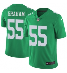 Men's Nike Philadelphia Eagles #55 Brandon Graham Limited Green Rush Vapor Untouchable NFL Jersey