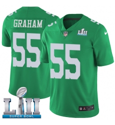 Men's Nike Philadelphia Eagles #55 Brandon Graham Limited Green Rush Vapor Untouchable Super Bowl LII NFL Jersey