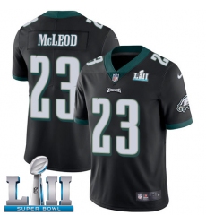 Men's Nike Philadelphia Eagles #23 Rodney McLeod Black Alternate Vapor Untouchable Limited Player Super Bowl LII NFL Jersey