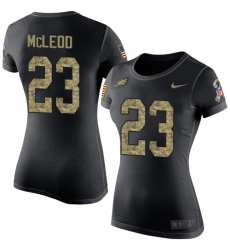 Women's Nike Philadelphia Eagles #23 Rodney McLeod Black Camo Salute to Service T-Shirt