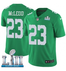 Youth Nike Philadelphia Eagles #23 Rodney McLeod Limited Green Rush Vapor Untouchable Super Bowl LII NFL Jersey