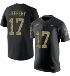 Nike Philadelphia Eagles #17 Alshon Jeffery Black Camo Salute to Service T-Shirt