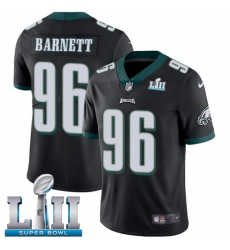 Men's Nike Philadelphia Eagles #96 Derek Barnett Black Alternate Vapor Untouchable Limited Player Super Bowl LII NFL Jersey