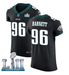 Men's Nike Philadelphia Eagles #96 Derek Barnett Black Vapor Untouchable Elite Player Super Bowl LII NFL Jersey