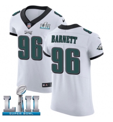 Men's Nike Philadelphia Eagles #96 Derek Barnett White Vapor Untouchable Elite Player Super Bowl LII NFL Jersey