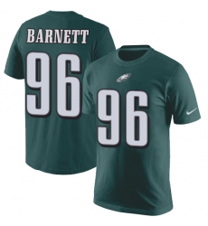 Nike Philadelphia Eagles #96 Derek Barnett Green Rush Pride Name & Number T-Shirt