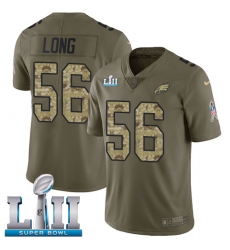 Men's Nike Philadelphia Eagles #56 Chris Long Limited Olive/Camo 2017 Salute to Service Super Bowl LII NFL Jersey