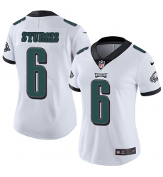 Women's Nike Philadelphia Eagles #6 Caleb Sturgis White Vapor Untouchable Limited Player NFL Jersey