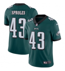 Men's Nike Philadelphia Eagles #43 Darren Sproles Midnight Green Team Color Vapor Untouchable Limited Player NFL Jersey